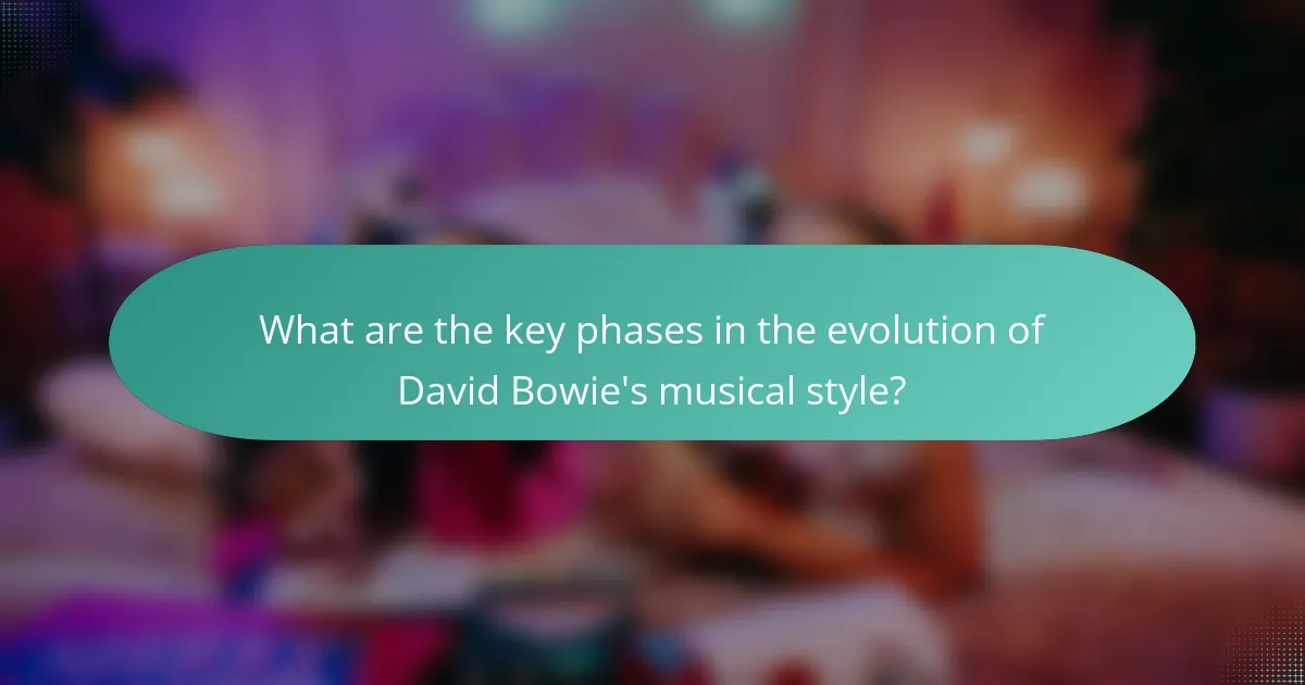 What are the key phases in the evolution of David Bowie's musical style?